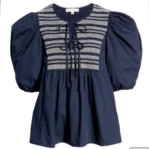 Moon River Smocked Top (M)